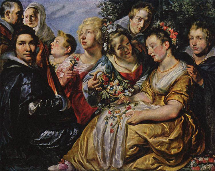 Jacob Jordaens Self portrait with his Family and Father-in-Law Adam van Noort